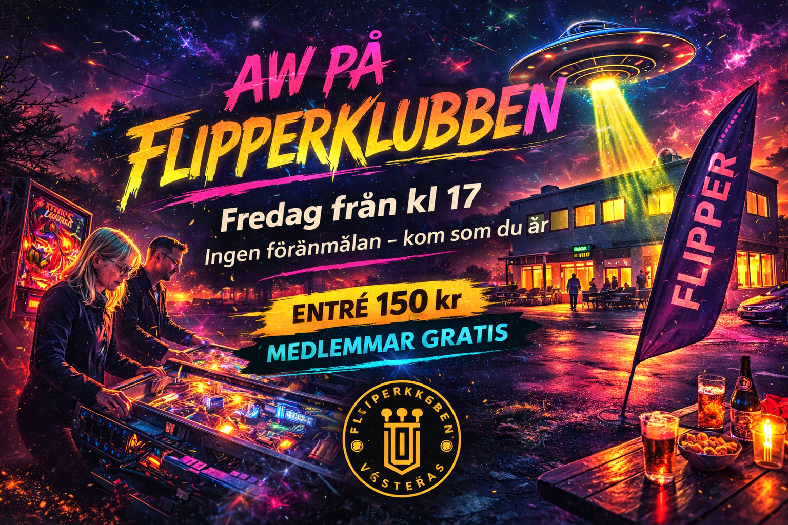 After Work på Flipperklubben – fredag från kl 17